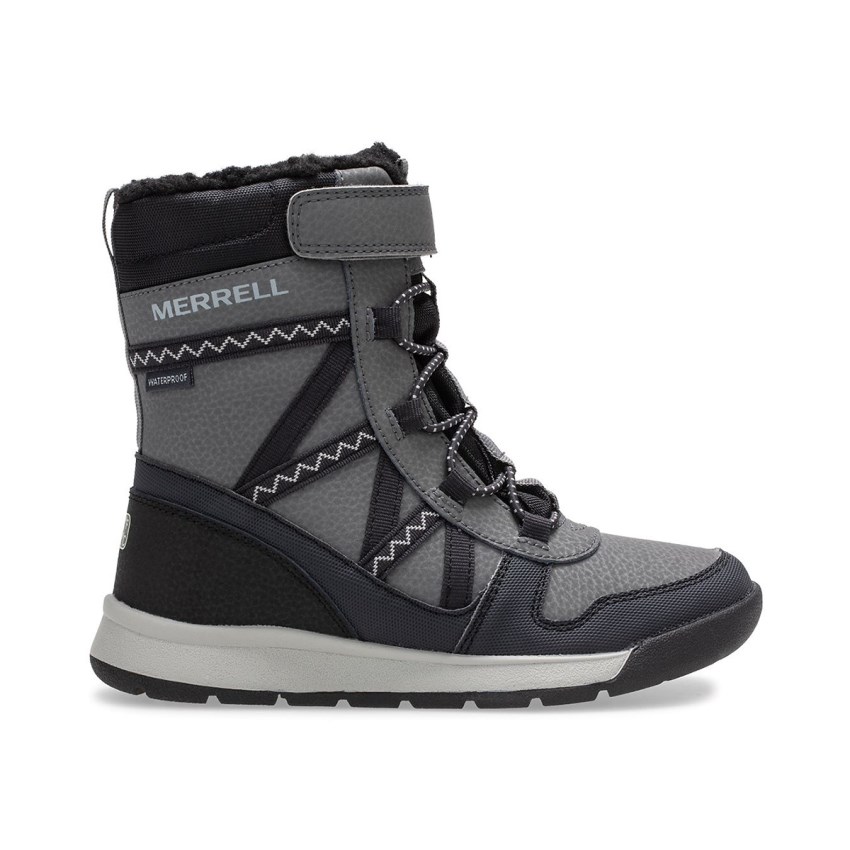 Bottes Merrell Snow Crush 2.0 Waterproof Grise/Noir Enfant | G.V.LTYR